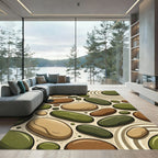 Smooth Pebbles On Sandy Ground Rug