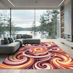 Vibrant Swirling Vortex Abstract Rug