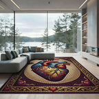 Detailed Anatomical Heart Mosaic Rug