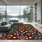 Scientific Atom and Molecular Chart Graphic Rug