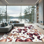 Elegant Mauve Bows with Celestial Accents Rug