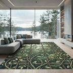 Verdant Botanical Trellis Climbing Vine Rug