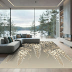 Cream Wisteria Vine Cascade Rug
