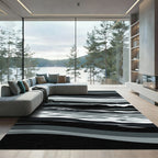 Monochromatic Abstract Wave Rug