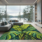 Vibrant Verdant Verdure Foliage Rug