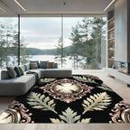 Gothic Ornate Frame and Foliage Rug