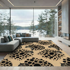 Leopard Brown Black Polka Dot Art Rug
