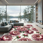 Pink Peony Garden Bloom Rug