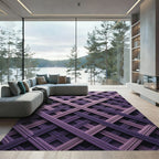 Lavender Intersecting Lattice Texture Rug