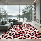 Pink Speckled Leopard Spots Rug