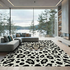 Neutral Leopard Spot Face Rug