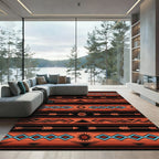 Earthy Sunset Southwest Geometric Arrow Rug