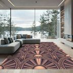 Art Deco Sunburst Fan Arches Rug