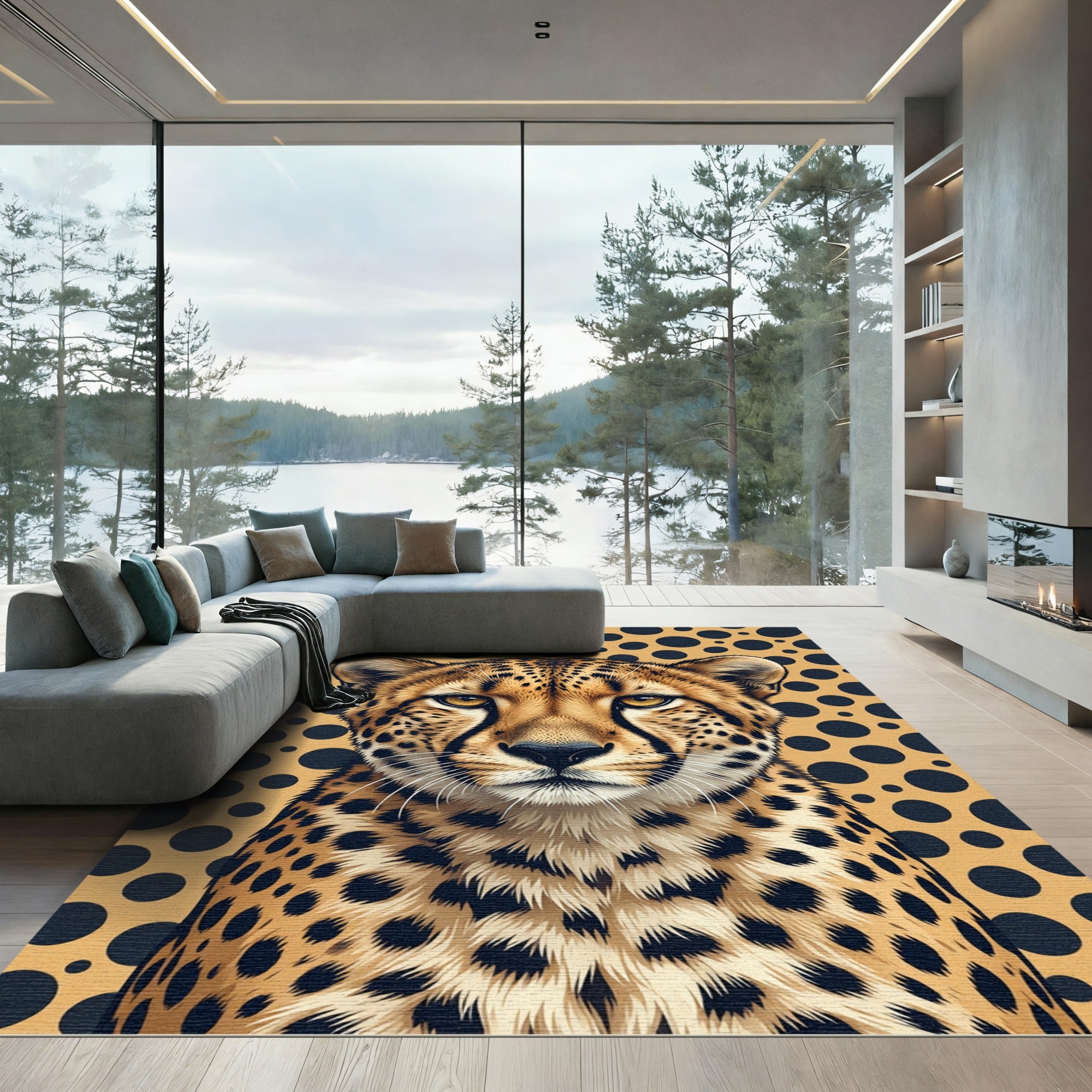 Bold Cheetah Spot Jungle Rug