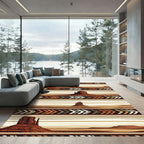 Earthy Southwest Landscape Chevron Stripe Rug