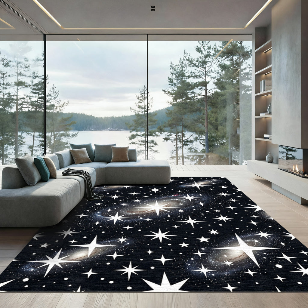 Celestial Starry Night Galaxy Rug