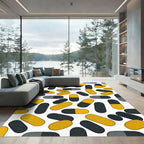 Yellow Gray Capsule Scatter Rug