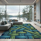 Woven Grass And Sky Texture Rug