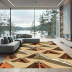 Terracotta Steps Isometric Composition Rug