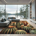 Desert Floral Cactus Landscape Rug