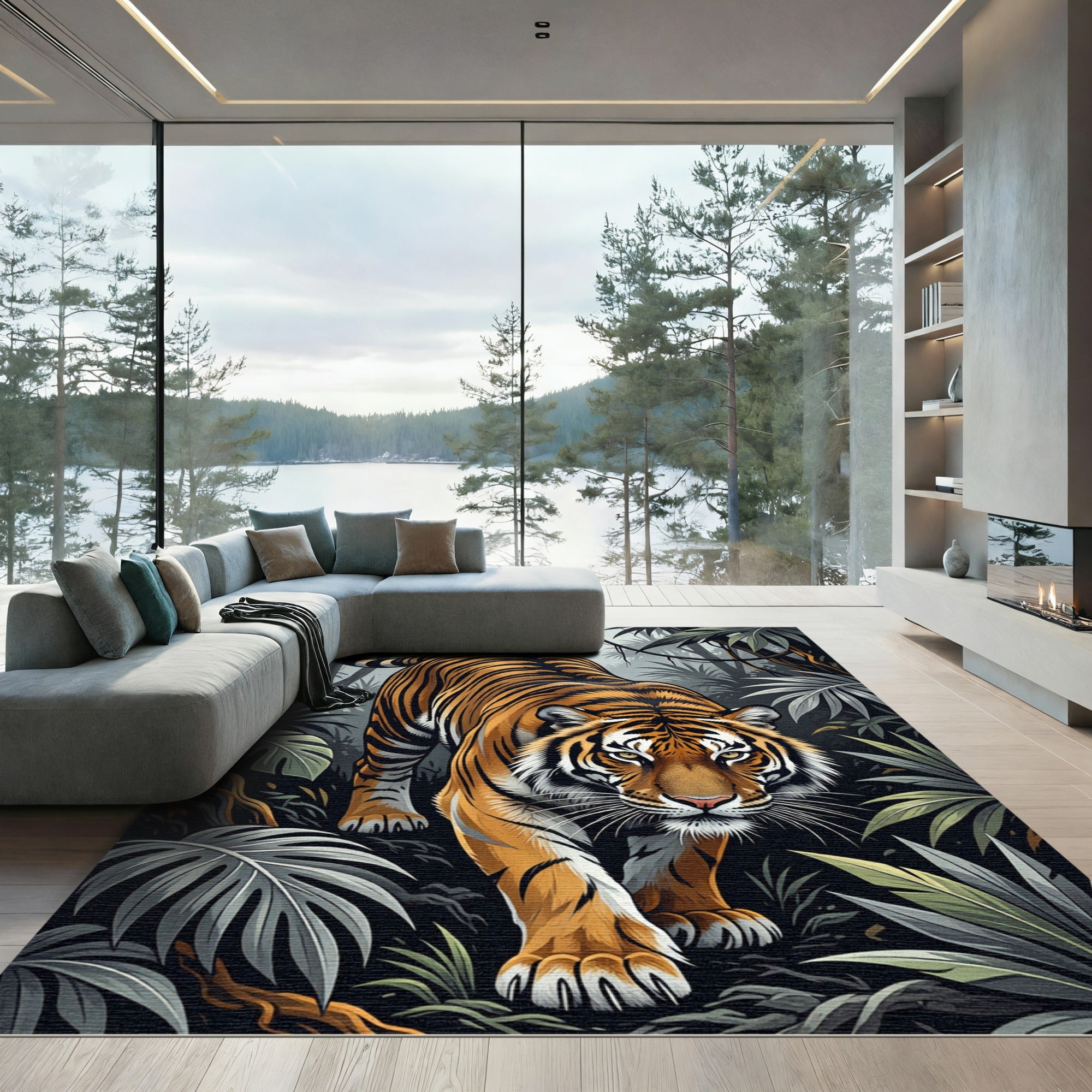 Majestic Tiger Jungle Bold Stripes Rug