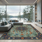 Floral Sunburst Botanical Garden Rug