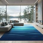 Abstract Ocean Horizon Water Ripples Rug