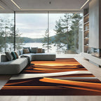 Golden Sunset Desert Horizon Landscape Rug