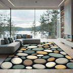 Natural Stone Pebbles Arrangement Rug