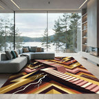 Geometric Staircase Lightning Graphic Rug