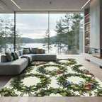 Ivy Wreath Floral Arrangement Rug