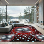Sparkling Disco Balls Starbursts Rug