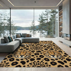 Leopard Head Cheetah Spots Repeat Rug