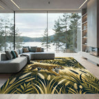 Golden Tigers In Tall Grass Meadow Rug