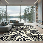 Leopard and Zebra Animal Fusion Rug