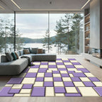 Checkerboard Lilac Tonal Tints Rug
