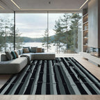 Monochromatic Bamboo Forest Vertical Rug