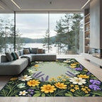 Elegant Floral Meadow Botanical Area Rug