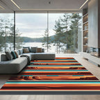 Desert Mesa Horizon Stripe Art Rug