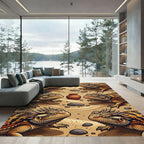 Desert Lizard Duo Ancient Pottery Art Rug