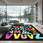 Vibrant Alphabet Bold Graphic Rug