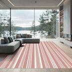 Dusty Rose Thin Stripe Rug