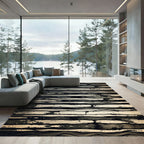 Monochromatic Textured Stripe Accordion Rug