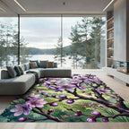 Lavender Cherry Blossom Orchard Flourish Rug