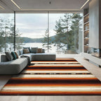 Rustic Desert Earth Tone Striped Rug