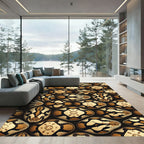 Serpent Scale Earth Tone Onyx Mosaic Rug