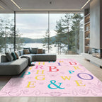 Colorful Alphabet Garden Whimsy Rug