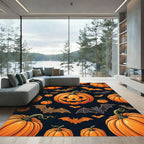 Spooky Jack O Lantern Halloween Night Rug