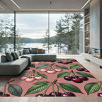 Vibrant Cherry Blossom Sprig Rug