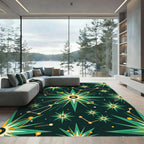 Mid Century Atomic Starburst Constellation Rug